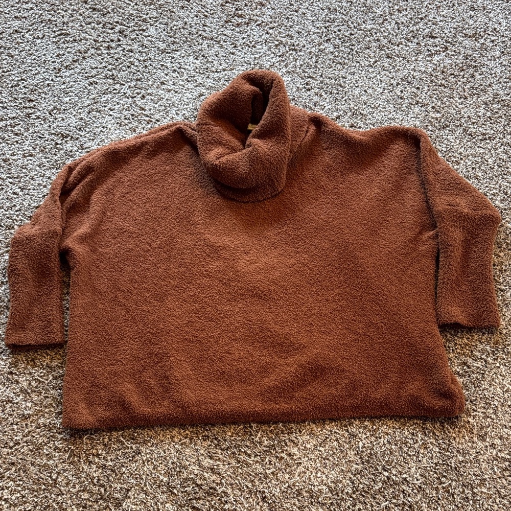 Cozy Rust Turtleneck Women's Sweater